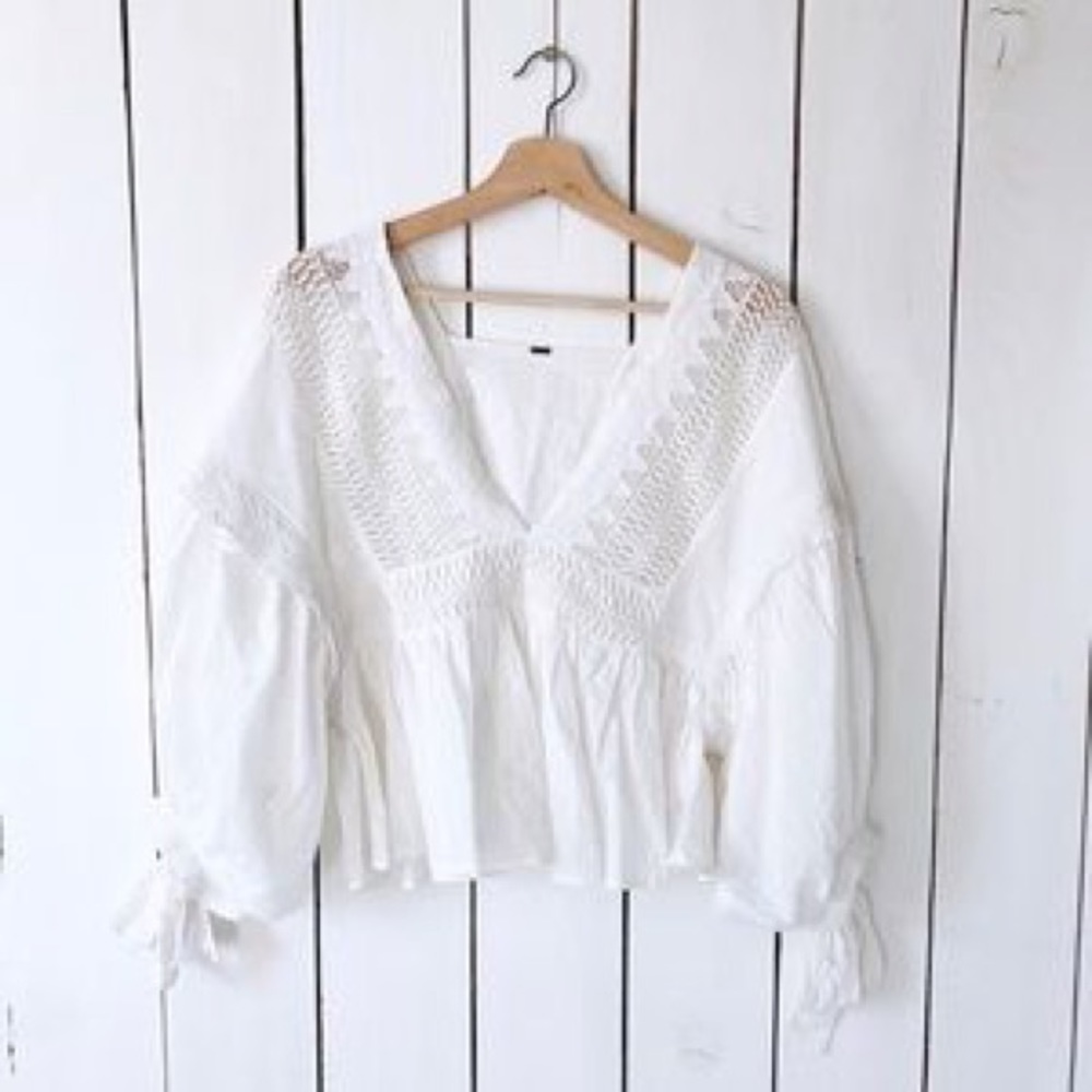 Free People Drive You Mad puff sleeve blouse - Picture 10 of 10